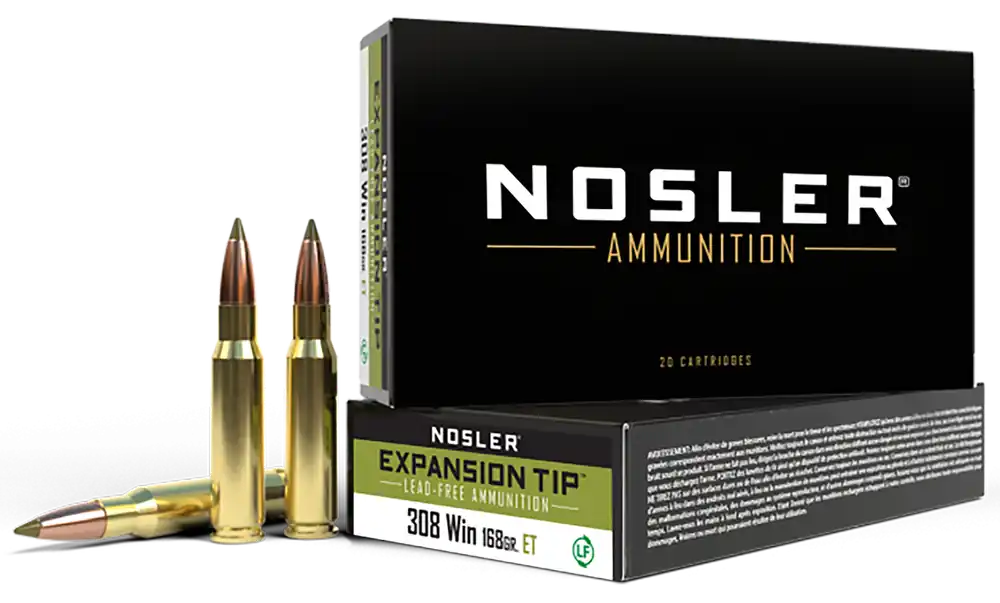 Nosler E-Tip 308 Win 168 gr E-Tip Lead-Free 20 Bx