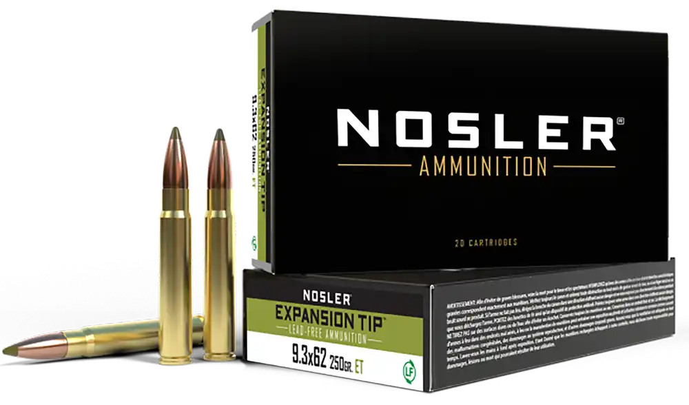 Nosler E-Tip 9.3mmx62 Mauser 250 gr E-Tip Lead-Free 20 Bx