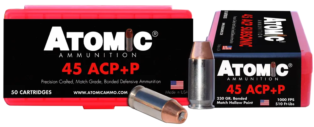 Atomic Pistol 45 ACP +P 230 Gr. Bonded Match Hollow Point 50/Box