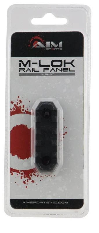 Aim Sports Rail Section M-LOK Rifle Picatinny Rail 2.50" 5 Slot Black Anodized 6061-T6 Aluminum