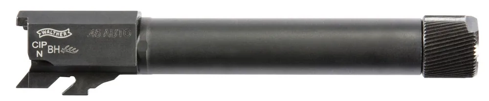 Walther Arms Threaded Barrel 45 ACP 4.60" Black Finish Steel Material with Polygonal Rifling for Walther PPQ