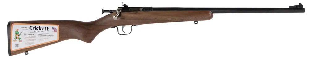 Crickett 22 WMR 1rd, 16.12" Barrel, Blued Metal, Walnut Stock