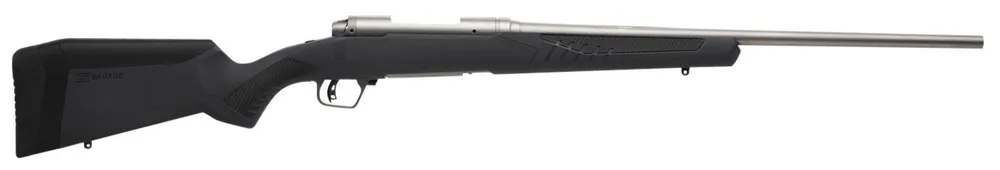 Savage 223 Rem 4+1, 22" Barrel, Stainless Metal, Gray AccuStock LH Stock