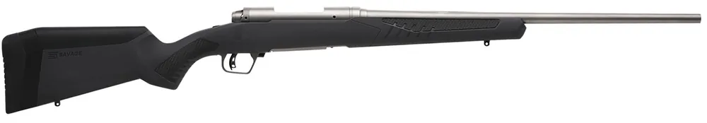 Savage 30-06, 4+1, 22" Barrel, Stainless Metal, Gray AccuStock LH Stock