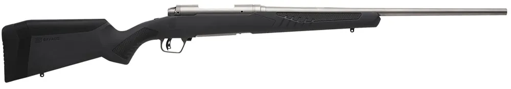 Savage 7mm Rem Mag 3+1, 24" Barrel, Stainless Metal, Gray AccuStock LH Stock