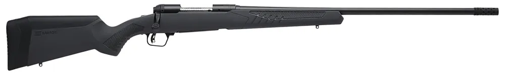 Savage 308 Win 4+1, 26" Barrel, Black Metal, Gray Fixed AccuStock RH Stock