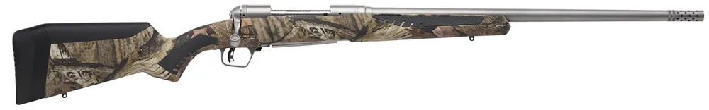 Savage 338 Win Mag 2+1, 23" Barrel, Stainless, M. O. Break-Up Country, RH AccuStock