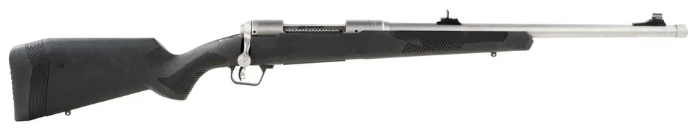Savage 110 Brush Hunter 338 Win Mag 4rd 20" Barrel, Stainless, Black Synthetic RH Stock 57043