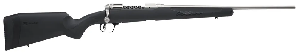 Savage 7mm-08 Rem 4+1, 20" Barrel, Stainless, Black Synthetic RH Stock