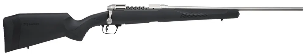 Savage 243 Win 4+1, 20" Barrel, Stainless, Black Synthetic Stock, Right Hand