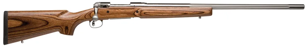 Savage 204 Ruger 4+1, 26" 1 12", Stainless, Brown Stock Right Hand, Box Magazine