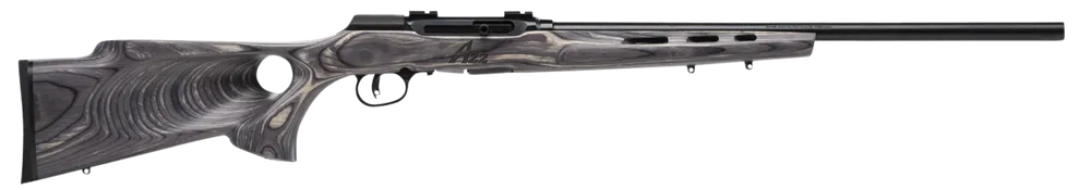 Savage 22 WMR 10+1, 22", Black Metal, RH Thumbhole Gray Laminate Stock