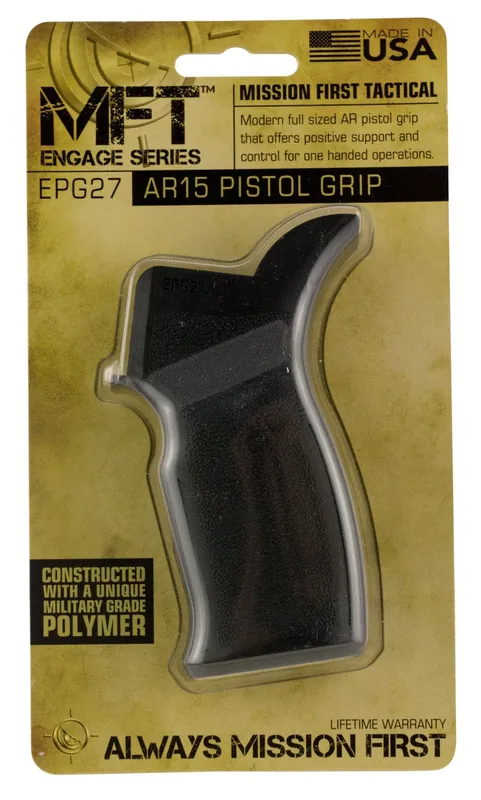 Mission First Tactical Engage Pistol Grip Black Polymer for AR-15, M4, M16, HK 416