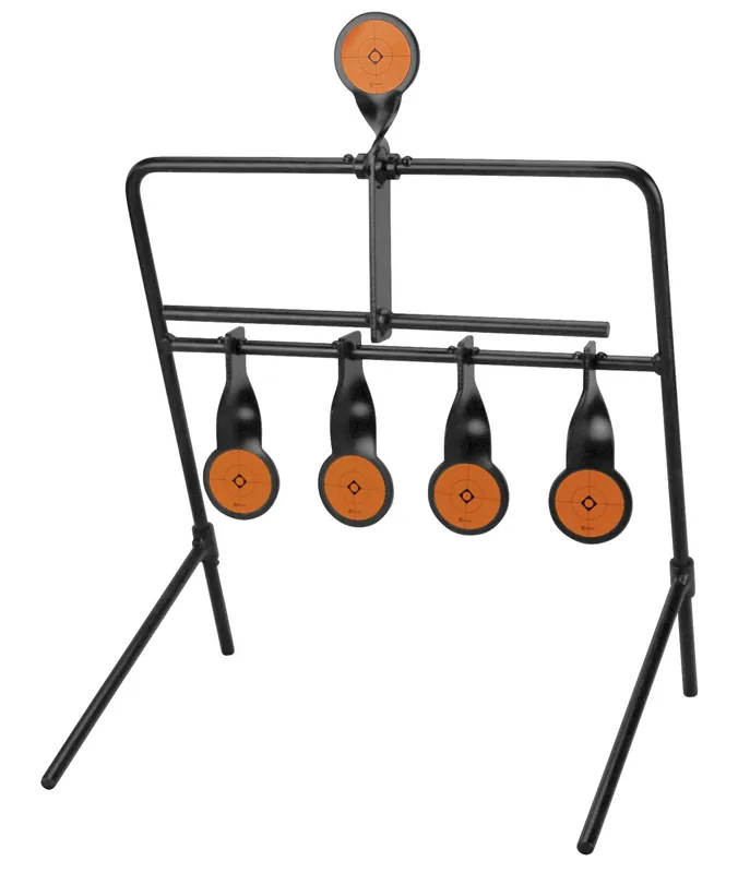 Caldwell Rimfire Resetting Target Rimfire Pistol/Rifle AR500 Steel Black/Orange Impact Enhancement Motion 2.50"