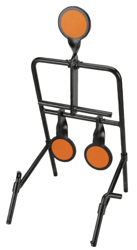 Caldwell Handgun Resetting Target Handgun AR500 Steel Black/Orange Circle Illustration Impact Enhancement Motion 3.50"