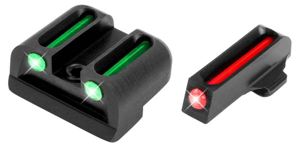 TruGlo Fiber-Optic 3-Dot Set Red Front, Green Rear with Nitride Fortress Finished Frame for Springfield XD, XD-M, XD-S, XD-E