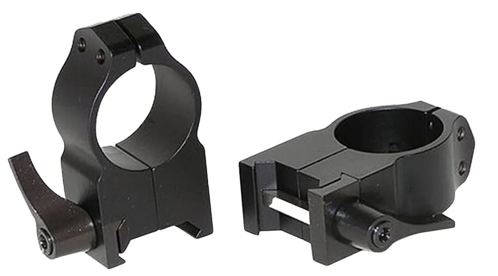 Warne Maxima Vertical Ring Set Quick Detach For Rifle Maxima/Weaver/Picatinny Extra High 1" Tube Matte Black Steel