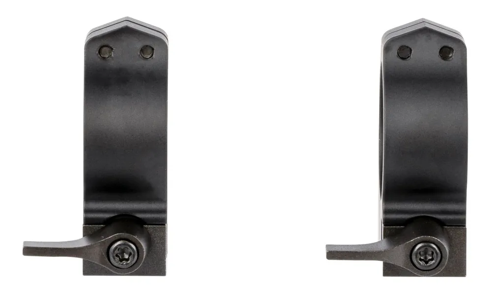 Warne Maxima Grooved Receiver Ring Set Quick Detach For Rifle Tikka Dovetail Medium 30mm Tube Matte Black Steel