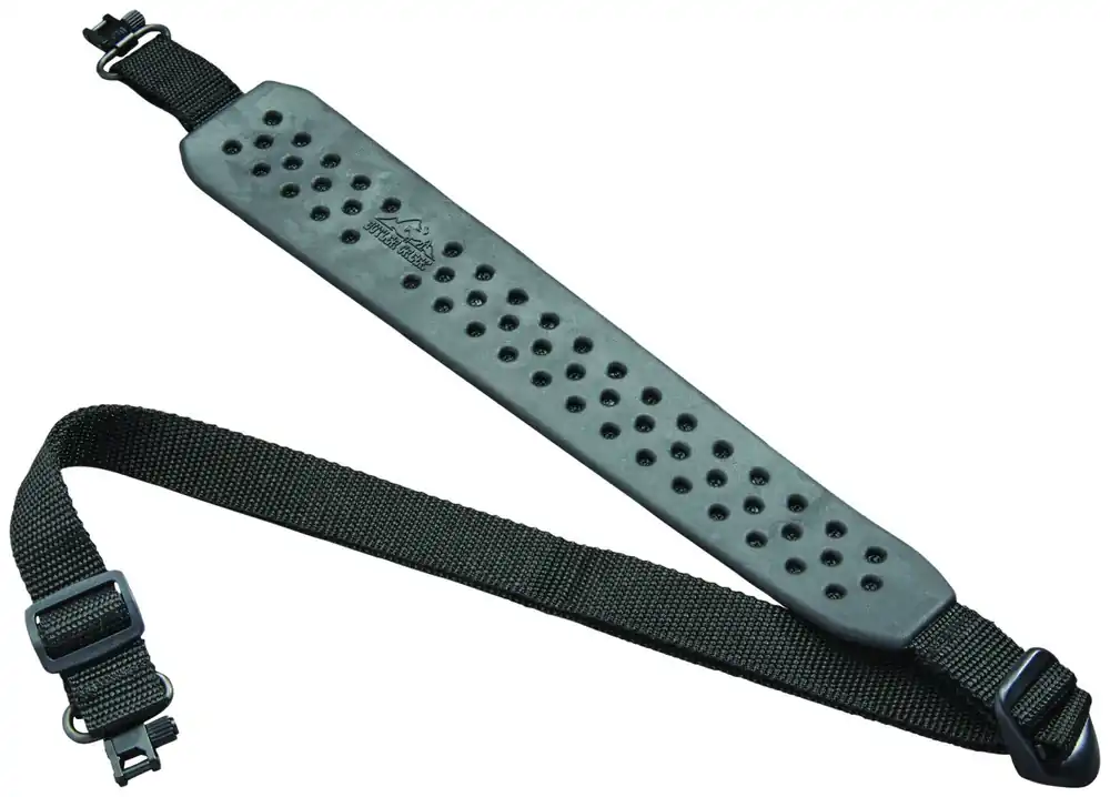 Butler Creek Comfort V- Grip Sling made of Black Rubber with Nylon Strap, Adjustable Design & 1" QD Swivels for Rifles