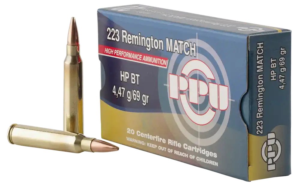 PPU Match 223 Rem 69gr HP 20rd Box