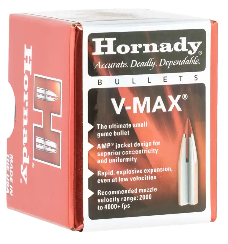 Hornady V-Max .22 Cal .224 55 gr V-Max 100 Per Box