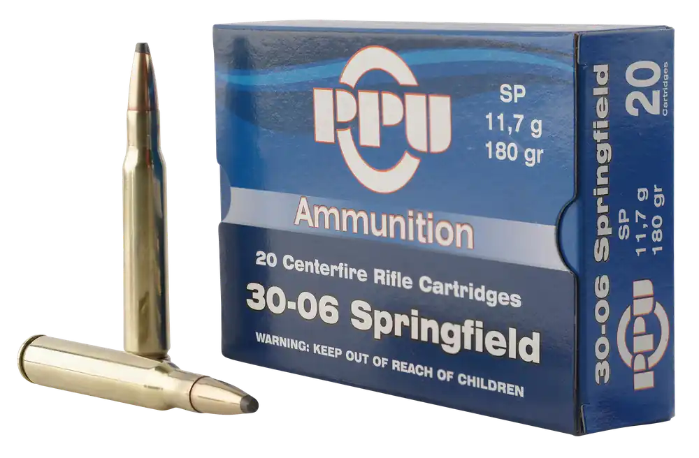 PPU Standard Rifle 30-06 Springfield 180 gr Soft Point (SP) 20 Bx