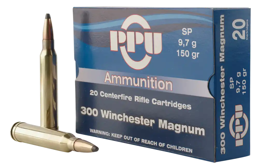 PPU Standard Rifle 300 Win Mag 150 gr Soft Point (SP) 20 Bx