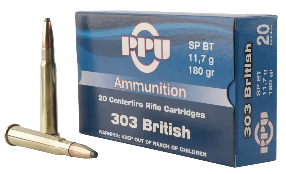 PPU Standard Rifle 303 British 180 gr Soft Point (SP) 20 Bx