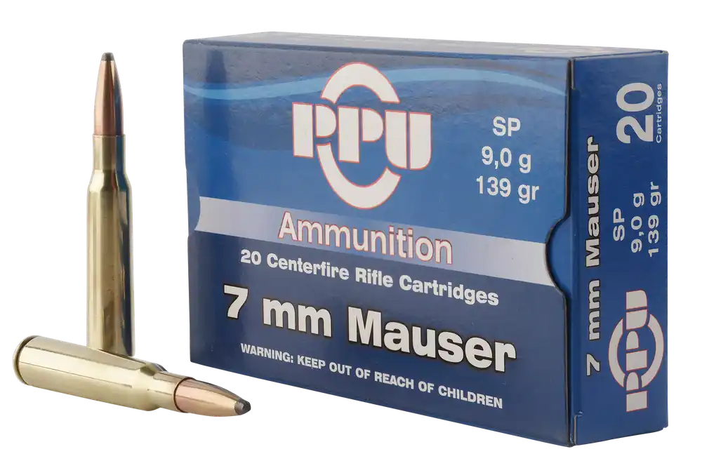 PPU Metric Rifle 7mm Mauser 139 gr Soft Point (SP) 20 Bx