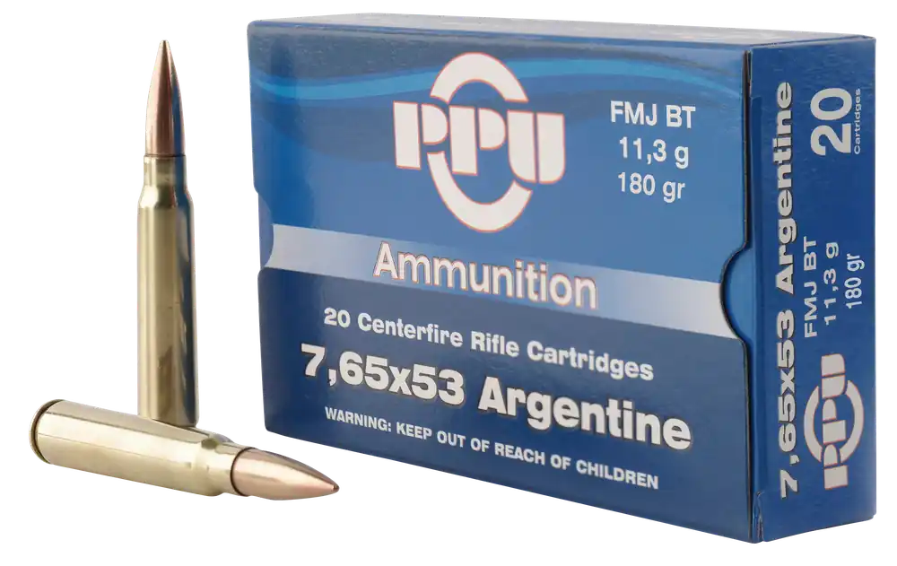PPU Metric Rifle 7.65x53mm Argentine 180 gr Soft Point (SP) 20 Bx