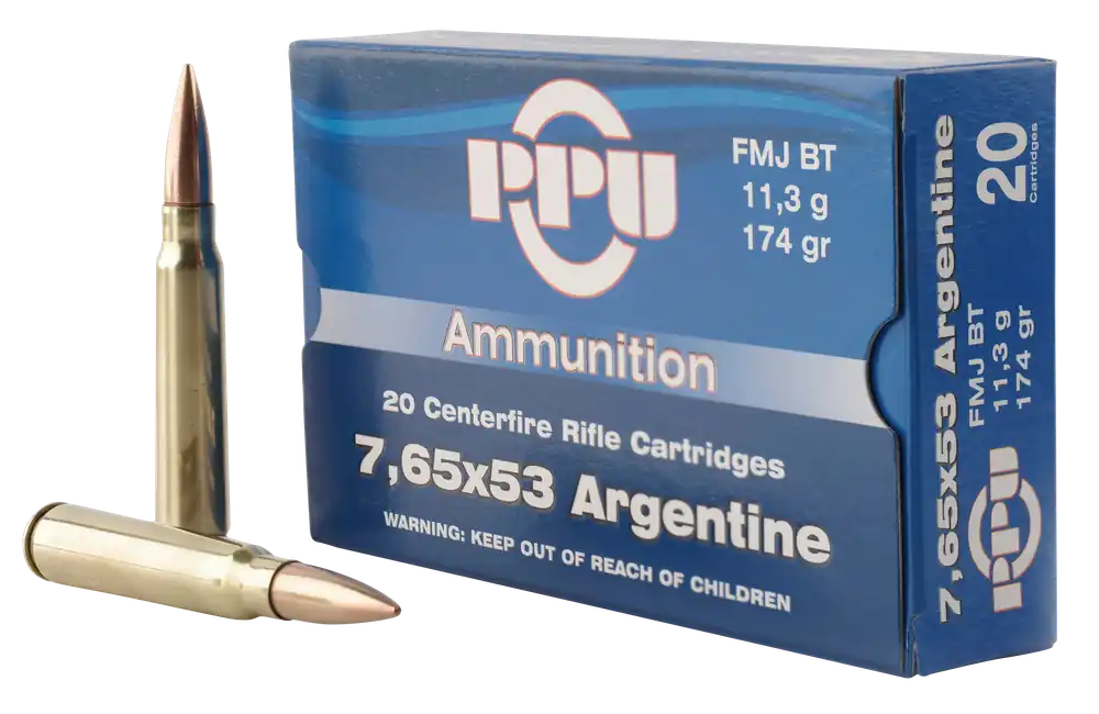 PPU Metric Rifle 7.65x53mm Argentine 174 gr Full Metal Jacket (FMJ) 20 Bx