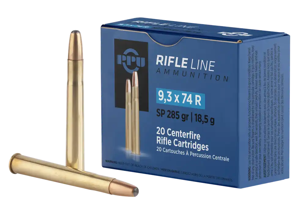 PPU Metric Rifle 9.3mmx74R 285 gr Soft Point (SP) 20 Bx