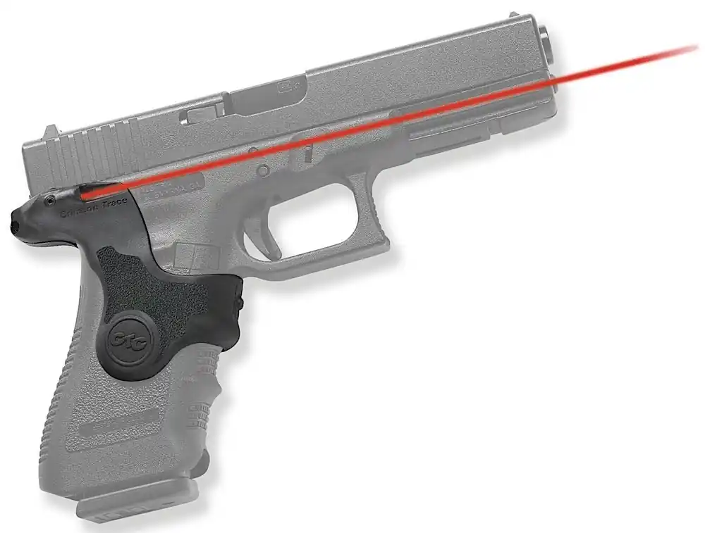 Crimson Trace Lasergrips 5mW Red Laser with Front Activation, 633nM Wavelength & 50 ft Range Black Finish for Most Glock Gen3