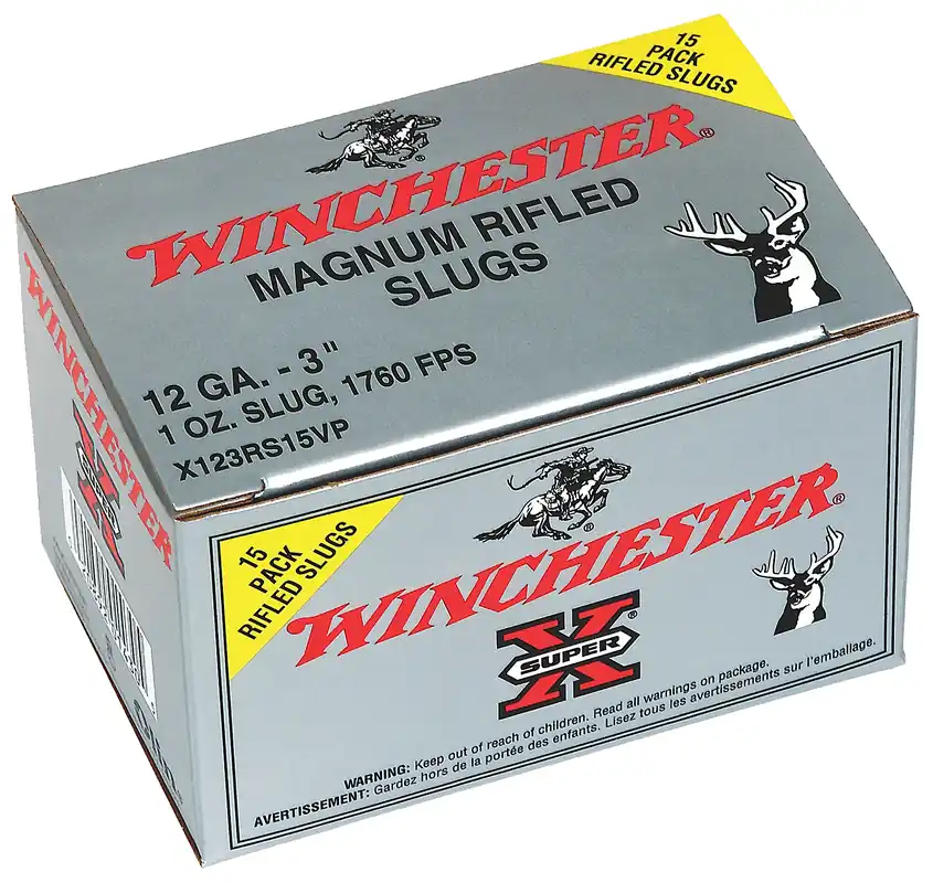 Winchester Super X 12ga 3" 1oz Rifled Slug Hollow Point 15rd