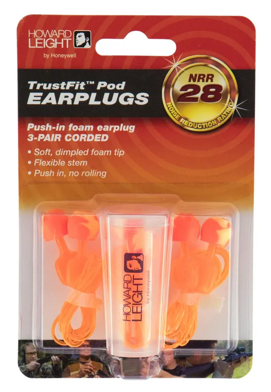 Howard Leight TrustFit Pod Ear Plugs 28 dB Behind The Neck Corded
