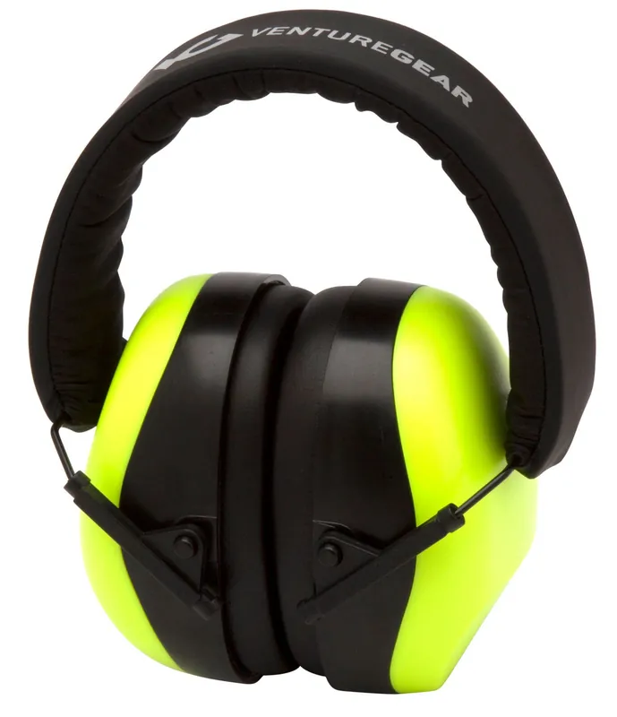 Pyramex Venture Gear V80 Muff 26 dB Over the Head Hi-Vis Lime Ear Cups for Adults