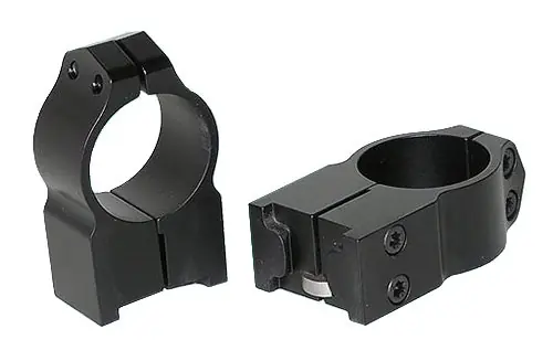 Warne Maxima Grooved Receiver Ring Set Fixed For Rifle Ruger M77 Ruger Hawkeye Dovetail High 1" Tube Matte Black Steel