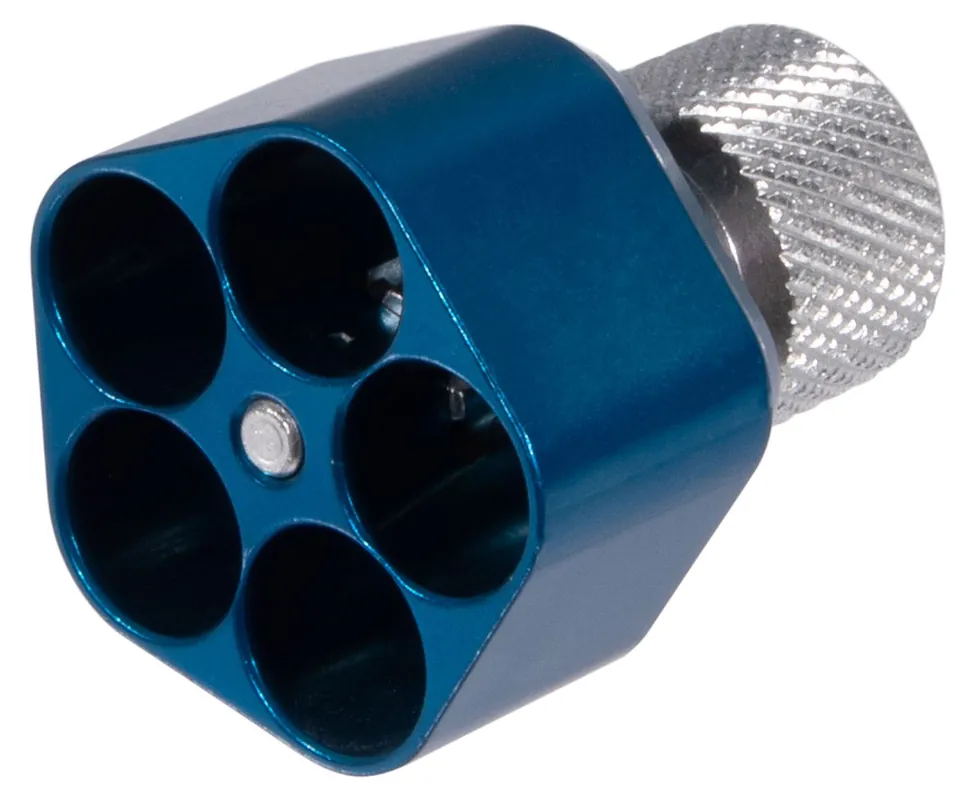 Pachmayr Competition Speedloader made of Aluminum with Blue Finish for S&W J Frame