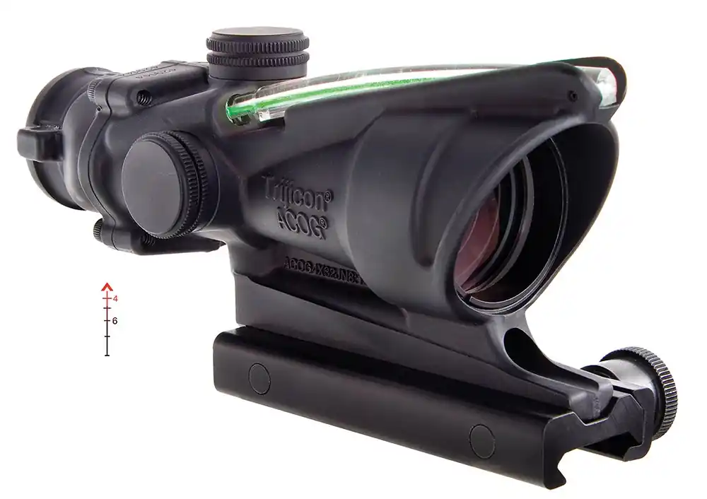 Trijicon ACOG Black Hardcoat Anodized 4x 32mm Illuminated Green