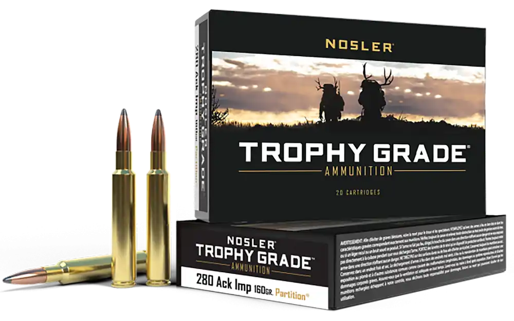 Nosler Trophy Grade 280 Ackley Improved 160 gr Partition (PT) 20 Bx