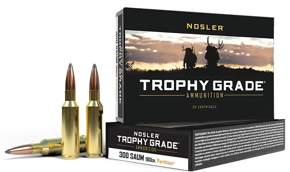 Nosler Trophy Grade 300 Rem SAUM 180 gr Partition (PT) 20 Bx