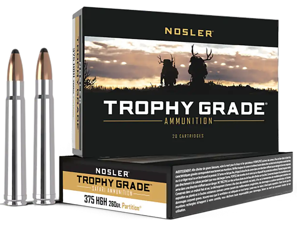 Nosler Trophy Grade 375 H&H Mag 260 gr Partition (PT) 20 Bx