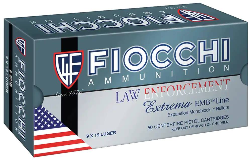 Fiocchi Heritage Law Enforcement 9x18mm Ultra 100 gr Full Metal Jacket Truncated-Cone (TCFMJ) 50 Bx/ 20 Cs