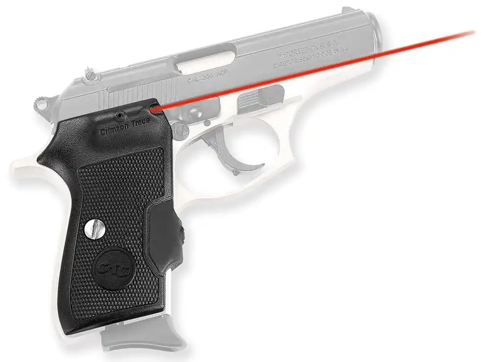 Crimson Trace Lasergrips 5mW Red Laser with 633nM Wavelength & Black Finish for Bersa Thunder, Firestorm (Except 380 Conceal Carry)