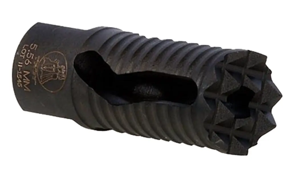 Troy Ind Medieval Muzzle Brake Black Steel with 1/2"-28 tpi Threads & 2.25" OAL for 5.56x45mm NATO AR-Platform