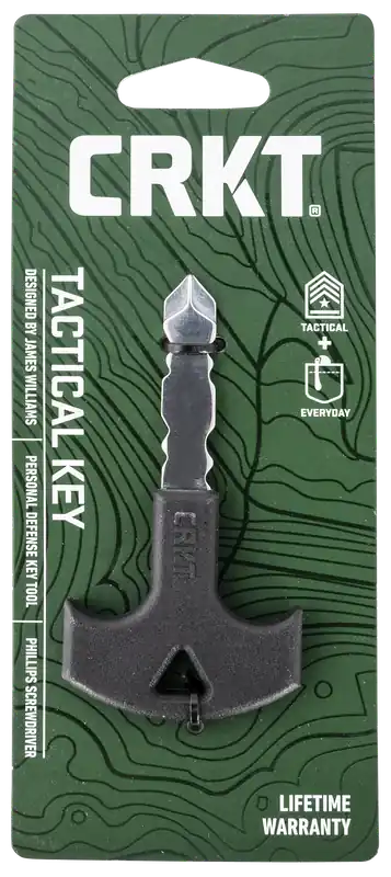 CRKT Williams Defense Key Matte Black 3CR13 Steel Includes Phillips Screwdriver 9705