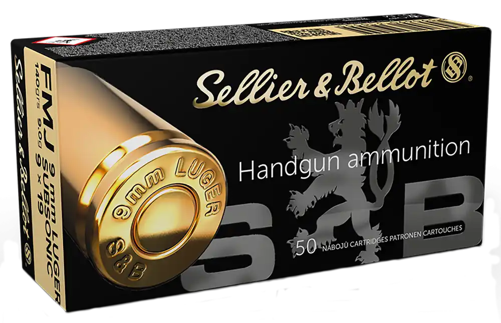 Sellier & Bellot 9mm Luger Subsonic 140gr FMJ 50rd Box
