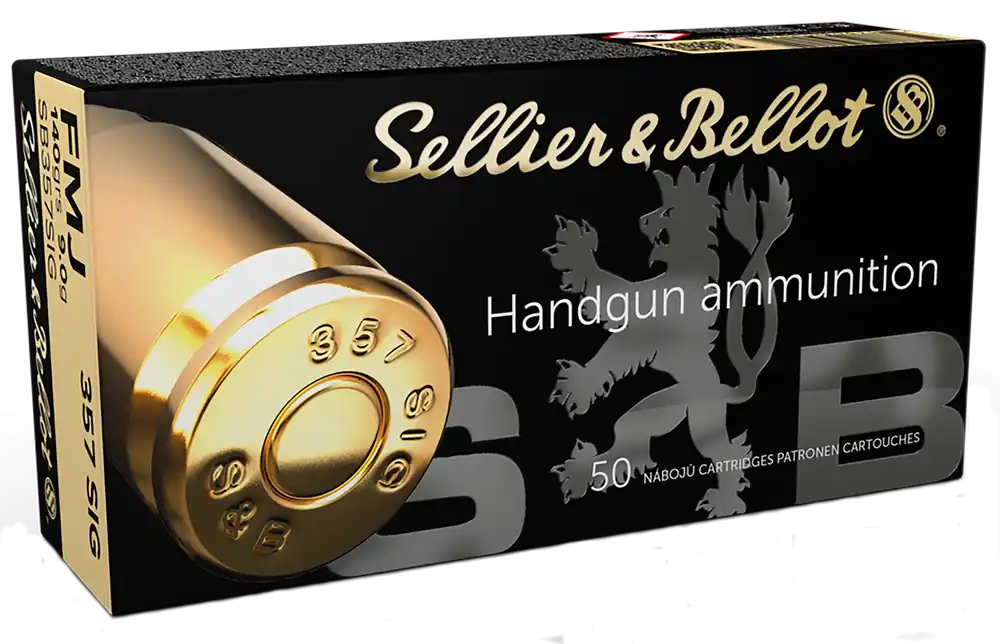 Sellier & Bellot Handgun 357 Sig 140 gr Full Metal Jacket (FMJ) 50 Bx/ 20 Cs