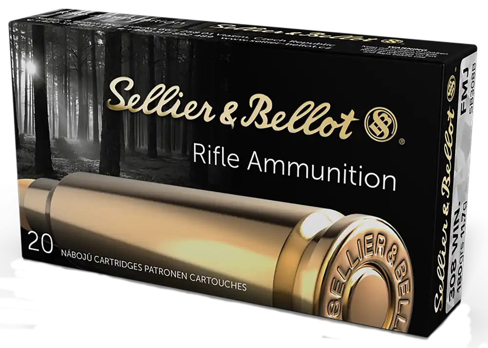 Sellier & Bellot Rifle 308 Win 180 gr Full Metal Jacket (FMJ) 20 Bx