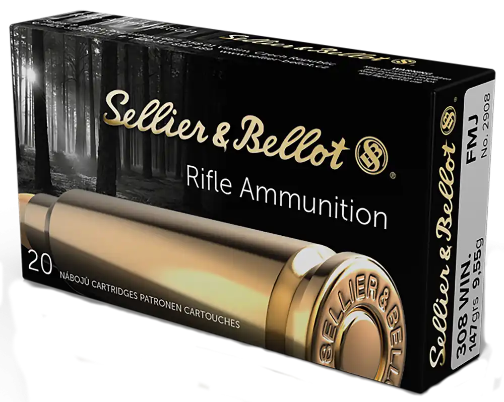 Sellier & Bellot Rifle 308 Win 147 gr Full Metal Jacket (FMJ) 20 Bx